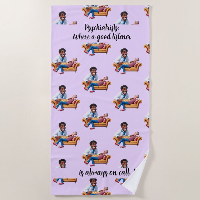 Toalha De Praia ANTISTRESS psychiatrist doctor clinic therapist (Frente)
