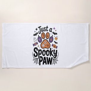 Toalha De Praia Apenas Uma PNG De Pata Spooky, Cachorro Halloween