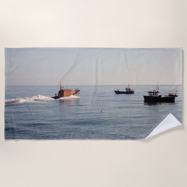 Toalha De Praia Apoie a RNLI (Frente)