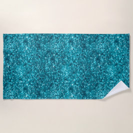 Toalha De Praia Aqua Dourada Glitzy (Sereia inspirada)