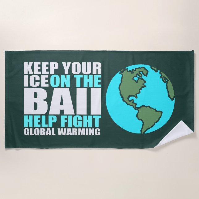 Toalha De Praia Aquecimento global (Frente)