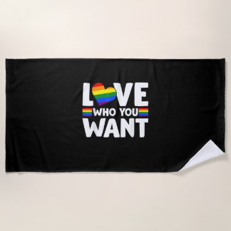 Toalha De Praia Arco-íris Amor LGBTQ Quem Você Quer Orgulho Gay Ca