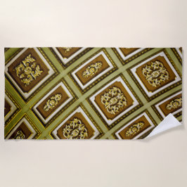 Toalha De Praia Arquitetura verde e castanha