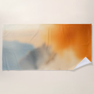 Toalha De Praia Arte Abstrato Neutro Quente Difuso