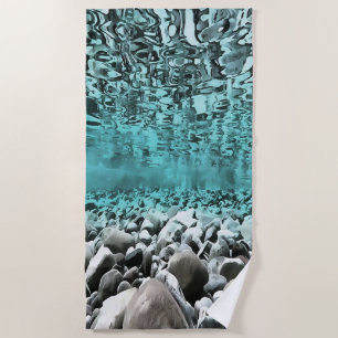 Toalha De Praia Arte Artística do Egeu em Águas Estalentas