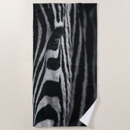 Toalha De Praia Arte de Animal Preto e Branco – Zebra de Perto