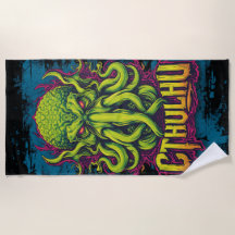 Arte de Horror Cthulhu Neon – Inspirado em Lovecra