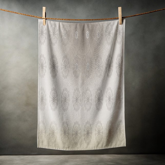 Toalha De Praia Arte floral com padrão têxtil em areia (Criador carregado)