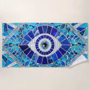 Toalha De Praia Arte Mosaica Amuleta mau