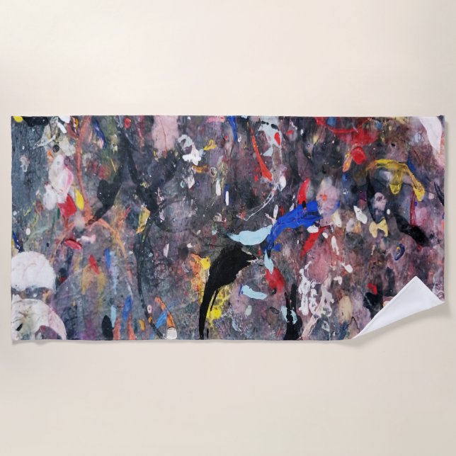 Toalha De Praia arte randômica (Frente)