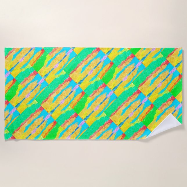 Toalha De Praia Artes abstrato puras e trapos supremo (Frente)