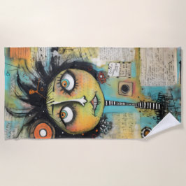 Toalha De Praia ArtLady 19 Encantada e angustiada