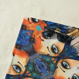 Toalha De Praia ArtLady 31 Encantada e angustiada