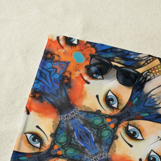 Toalha De Praia ArtLady 31 Encantada e angustiada (In Situ)