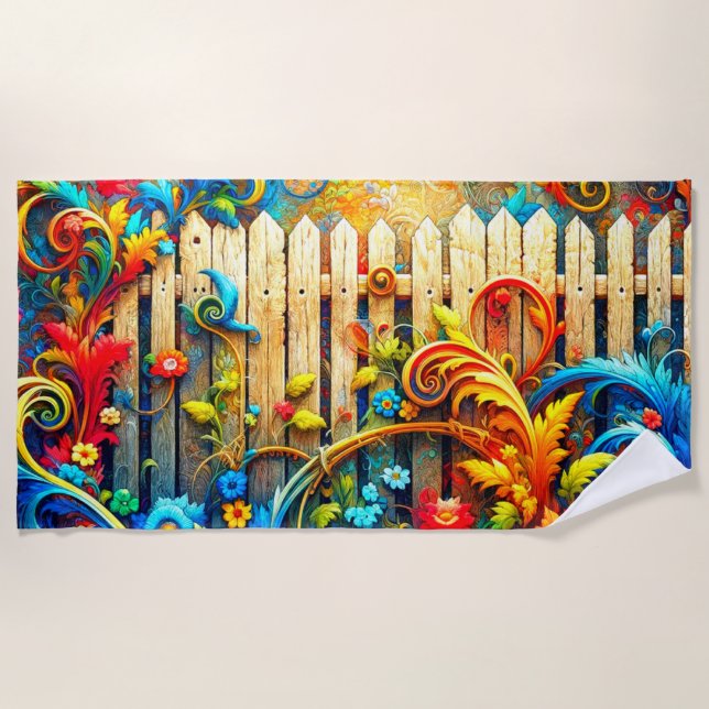 Toalha De Praia Artsy Fence (Frente)