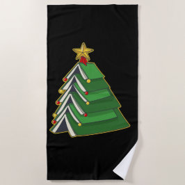 Toalha De Praia Árvore de Natal de Bookie IV