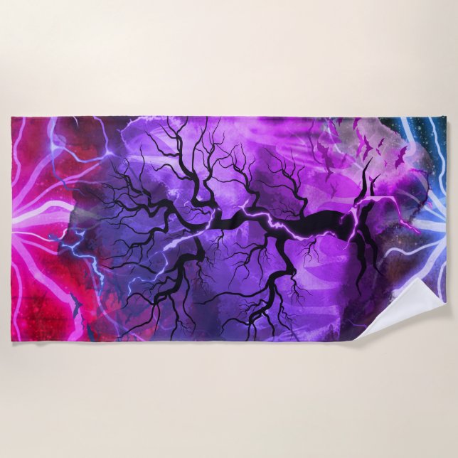 Toalha De Praia árvore fantasma (Frente)