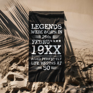 Toalha De Praia As Legendas Personalizadas Eram Nasceres no Mês do