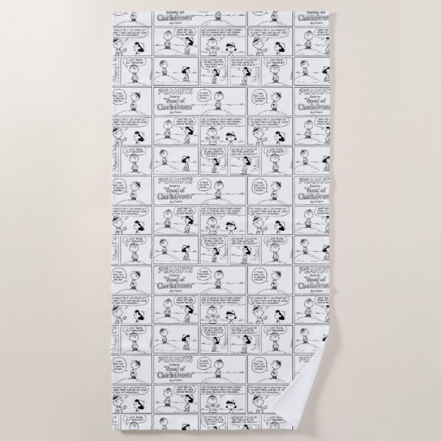 Toalha De Praia As memórias de Charlie Brown no monte do Pitcher (Frente)