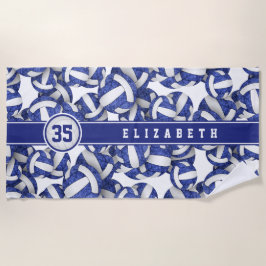 Toalha De Praia As raparigas chamam-se jersey número volebolas bra