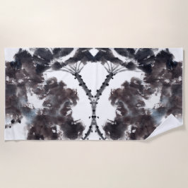 Toalha De Praia Asiatische Kunst mit Lotusblätter Motiv