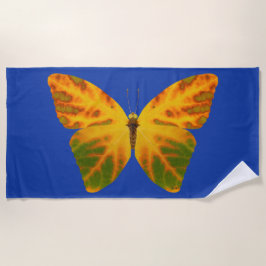 Toalha De Praia Aspen Leaf Butterfly 1