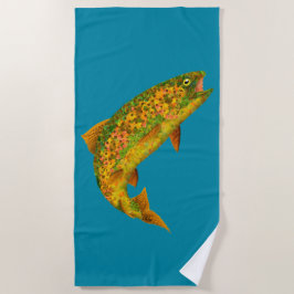 Toalha De Praia Aspen Leaf Rainbow Trout 2
