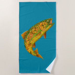 Toalha De Praia Aspen Leaf Rainbow Trout 2