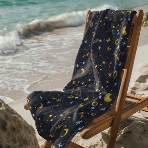 Toalha De Praia Astronomia Espacial Padrão Invisível