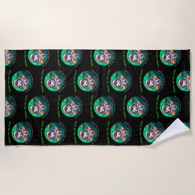 TOALHA DE PRAIA ATIRADA PARA COMEÇAR, ASTRONAUT (Frente)