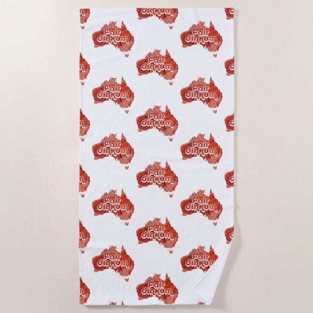 TOALHA DE PRAIA AUSTRÁLIA FAIR DINKUM (Frente)