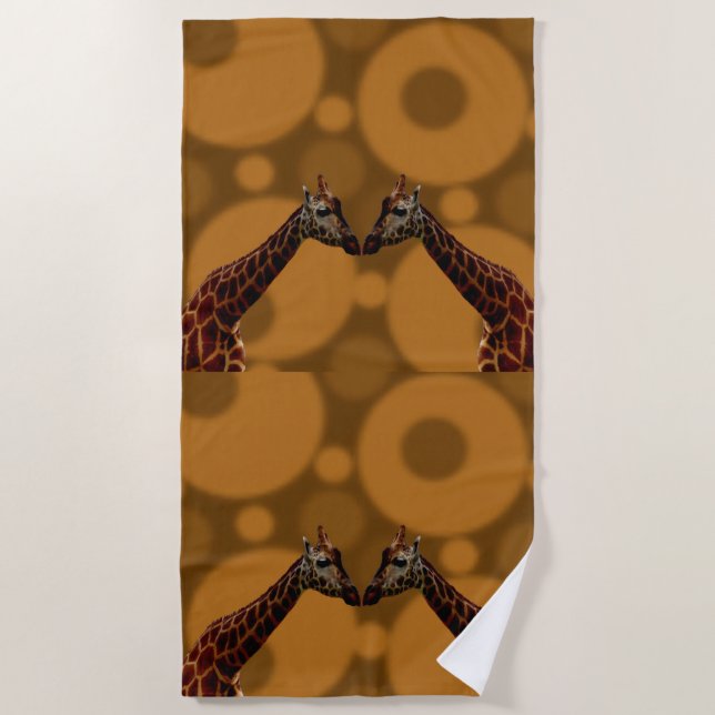 Toalha De Praia Autoreflexão Girafa, (Frente)