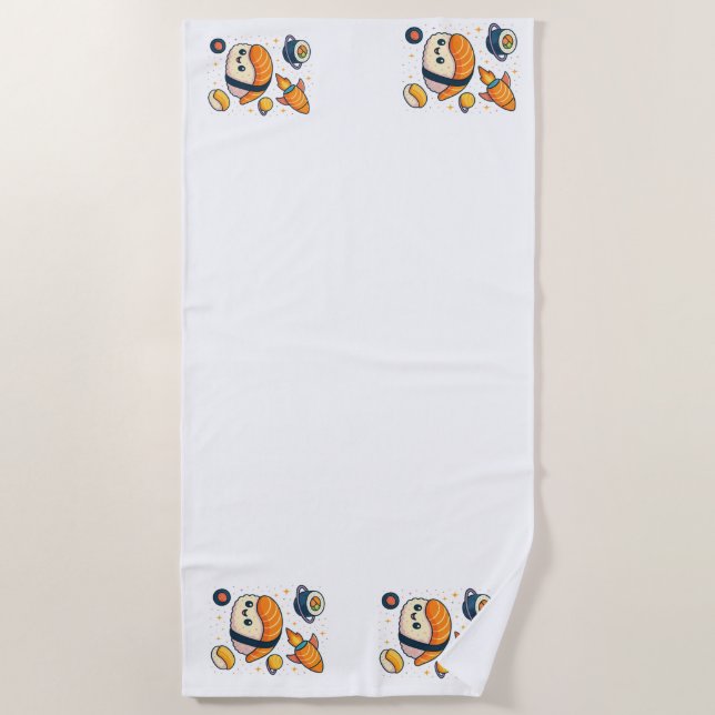 Toalha De Praia Aventura Cosmic Sushi (Frente)