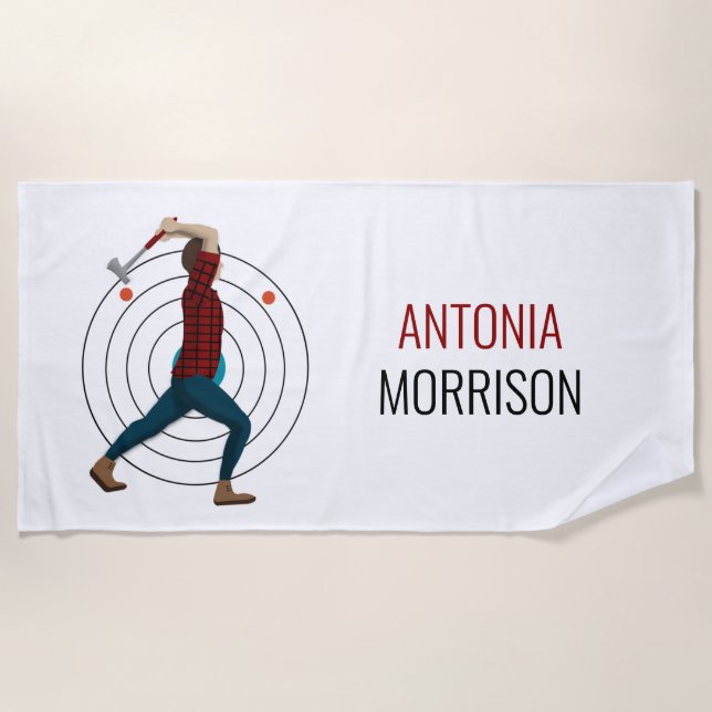 Toalha De Praia Ax Throwing (Frente)