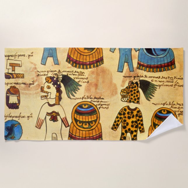 Toalha De Praia Aztec Art Codex Towel (Frente)