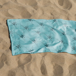 Toalha De Praia Azul-estrela moderno do mar náutico