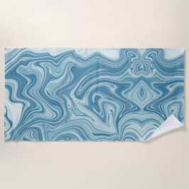 Toalha De Praia Azul-mármore
