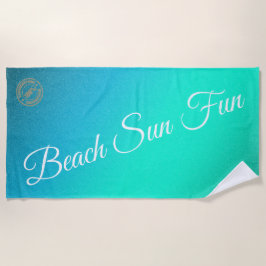 Toalha De Praia Azul Moderno