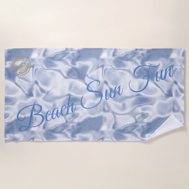 Toalha De Praia Azul Moderno (Frente)