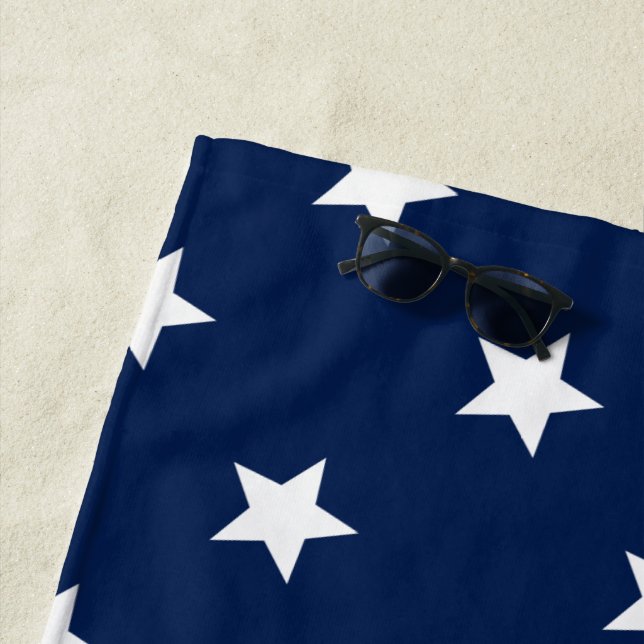 Toalha De Praia Azul Padrão Estrela (In Situ)