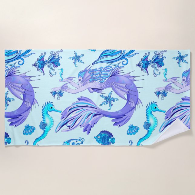 Toalha De Praia Azulejo cerâmico de cerveja mística (Frente)