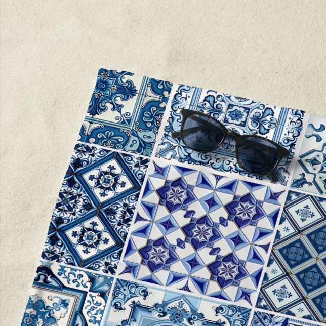 Toalha De Praia Azulejos do Mediterrâneo, Portugal, Azulejo, Majol (In Situ)