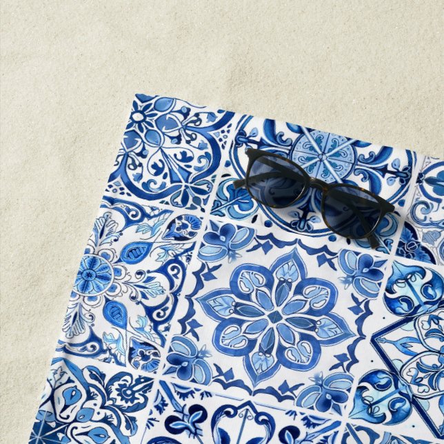 Toalha De Praia Azulejos do Mediterrâneo, Portugal, Azulejo, Majol (In Situ)