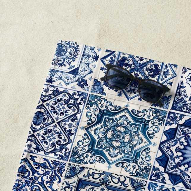 Toalha De Praia Azulejos do Mediterrâneo, Portugal, Azulejo, Majol (In Situ)