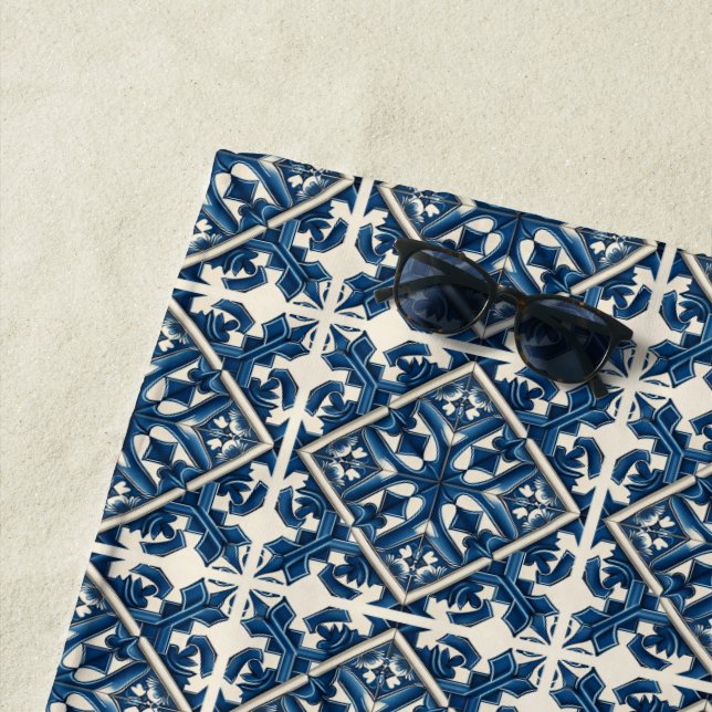 Toalha De Praia Azulejos do Mediterrâneo, Portugal, Azulejo, Majol (In Situ)