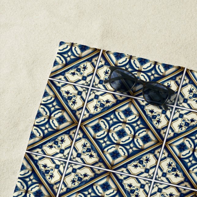 Toalha De Praia Azulejos do Mediterrâneo, Portugal, Azulejo, Majol (In Situ)