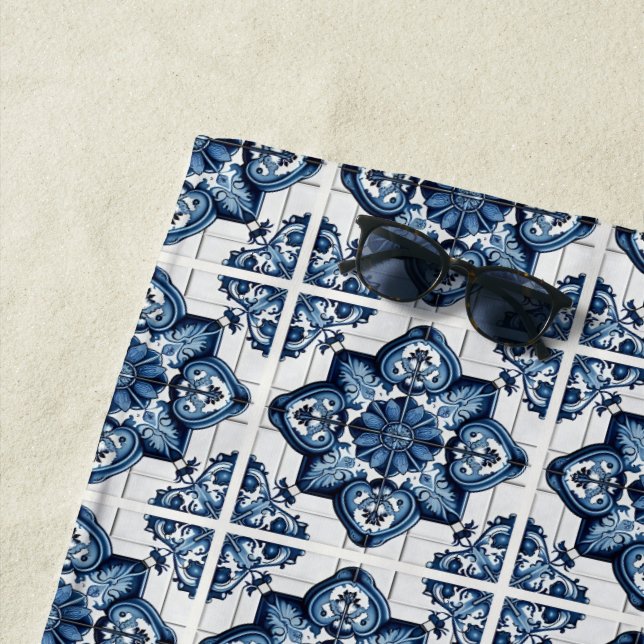 Toalha De Praia Azulejos do Mediterrâneo, Portugal, Azulejo, Majol (In Situ)