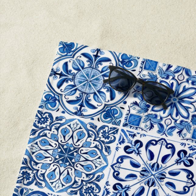 Toalha De Praia Azulejos do Mediterrâneo, Portugal, Azulejo, Majol (In Situ)