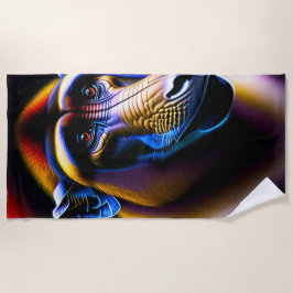 Toalha De Praia Baboon Design Cotton Beach Towel