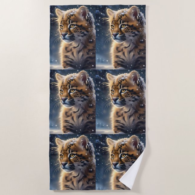 Toalha De Praia Baby Fluffy Jaguar, (Frente)